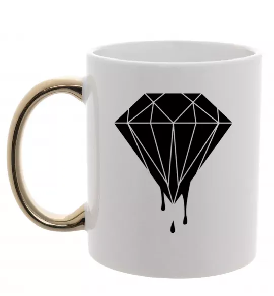 Чашка с цветной ручкой Brilliant Золото фото