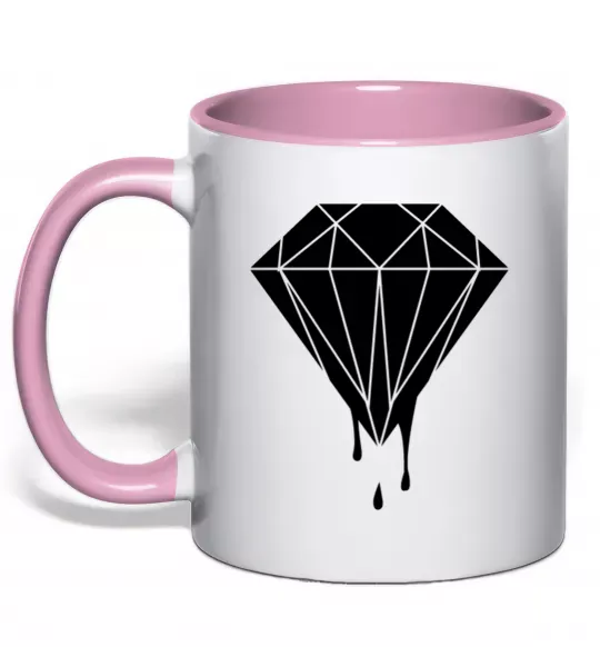 Чашка с цветной ручкой Brilliant Нежно розовый фото