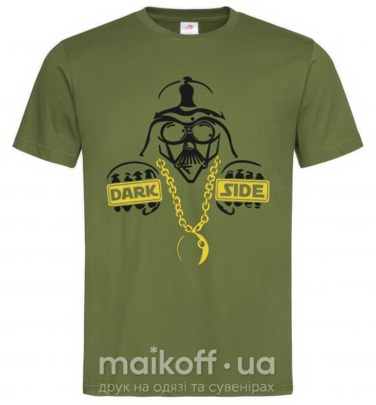 Мужская футболка THE-DARK-SIDE-OF-SWAG Оливковый фото