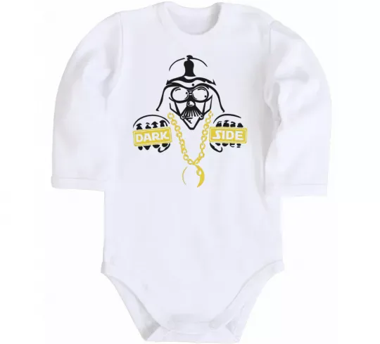 Детский боди THE-DARK-SIDE-OF-SWAG Белый фото