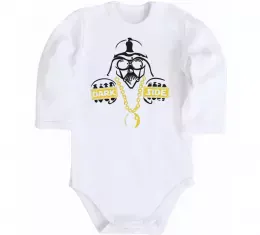 Детский боди THE-DARK-SIDE-OF-SWAG Белый фото