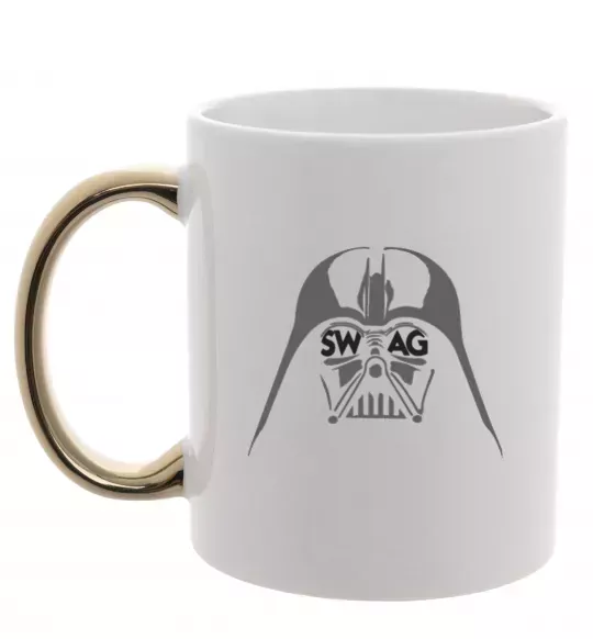 Чашка з кольоровою ручкою DARK SIDE SWAG Золото фото