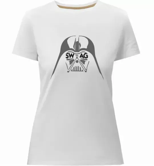 Женская премиум футболка DARK SIDE SWAG Белый фото