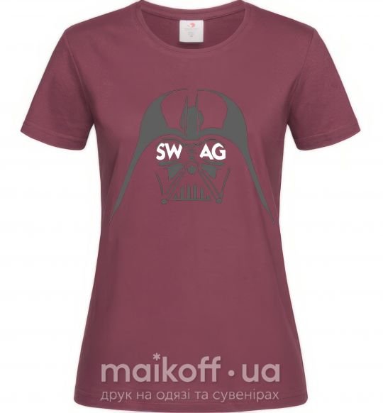 Женская футболка DARK SIDE SWAG Бордовый фото