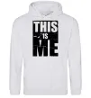 Мужская толстовка (худи) This is me Серый меланж Мужская толстовка (худи) This is me Серый меланж фото