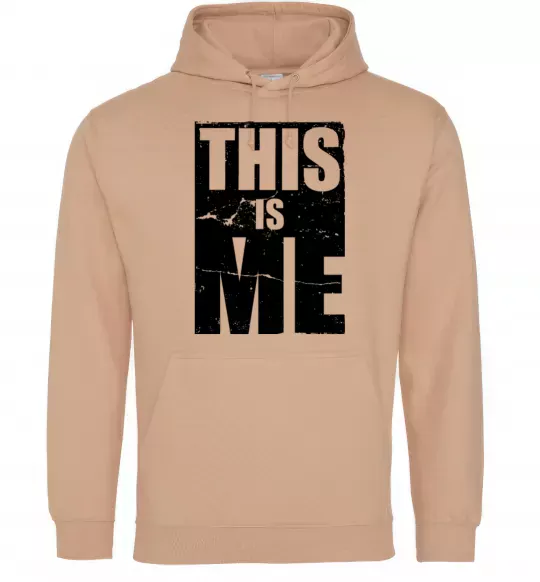 Мужская толстовка (худи) This is me Песочный фото