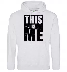 Женская толстовка (худи) This is me Серый меланж фото