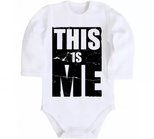 Детский боди This is me Белый фото
