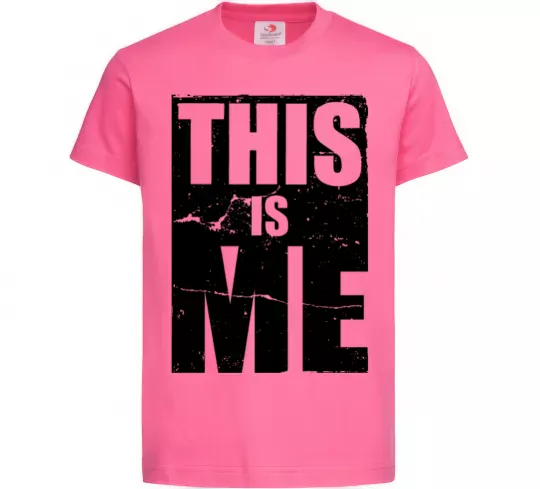 Дитяча футболка This is me Яскраво-рожевий фото