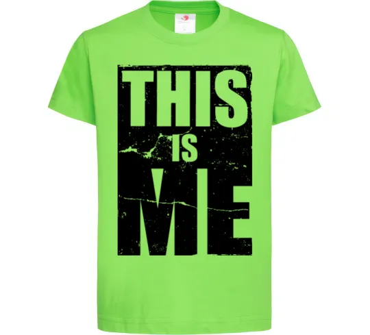 Дитяча футболка This is me Лаймовий фото