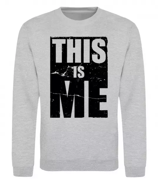 Свитшот This is me Серый меланж фото