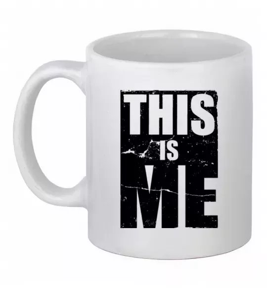 Чашка керамическая This is me Белый фото