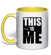 Чашка с цветной ручкой This is me Лимонный Чашка с цветной ручкой This is me Лимонный фото