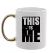 Чашка с цветной ручкой This is me Золото фото