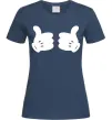 Женская футболка Mickey hands thumbs up Темно-синий фото