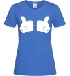 Женская футболка Mickey hands thumbs up Ярко-синий фото