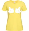 Женская футболка Mickey hands thumbs up Лимонный фото