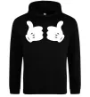 Чоловіча толстовка (худі) Mickey hands thumbs up Чорний фото