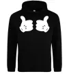 Жіноча толстовка (худі) Mickey hands thumbs up Чорний фото