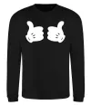 Світшот Mickey hands thumbs up Чорний фото
