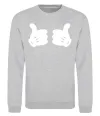 Світшот Mickey hands thumbs up Сірий меланж фото