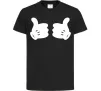 Детская футболка Mickey hands thumbs up Черный фото