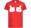 Детская футболка Mickey hands thumbs up Красный фото