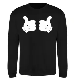 Світшот Mickey hands thumbs up Чорний фото
