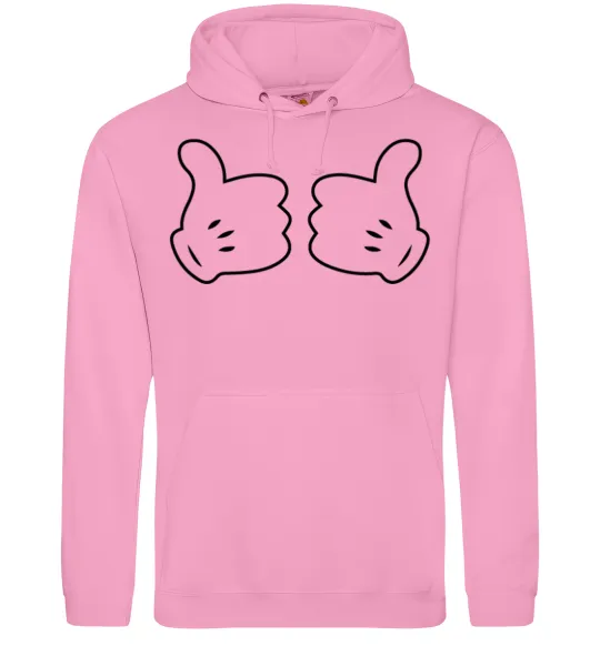 Жіноча толстовка (худі) Mickey hands thumbs up Рожевий фото