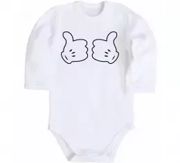 Детский боди Чорно-білий Міккі Белый фото