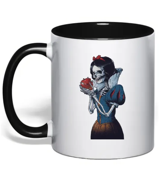 Чашка с цветной ручкой Білосніжка Черный фото