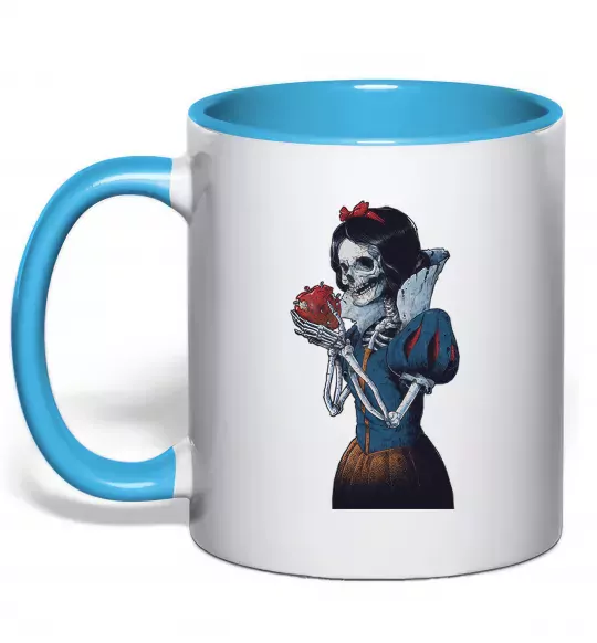 Чашка с цветной ручкой Білосніжка Голубой фото