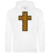 Мужская толстовка (худи) Леопардовий хрест Белый Мужская толстовка (худи) Леопардовий хрест Белый фото
