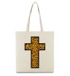 Еко-сумка Леопардовий хрест Бежевий Еко-сумка Леопардовий хрест Бежевий фото