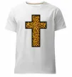 Мужская премиум футболка Леопардовий хрест Белый фото