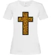 Женская футболка Леопардовий хрест Белый фото