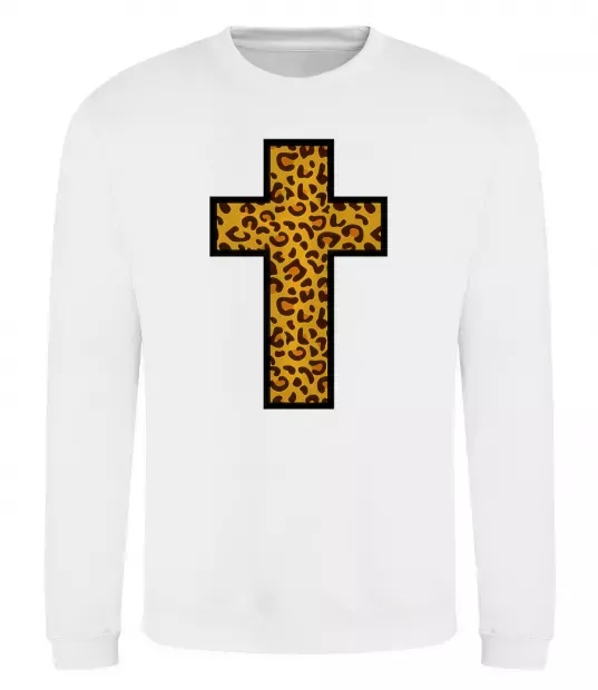 Свитшот Леопардовий хрест Белый фото