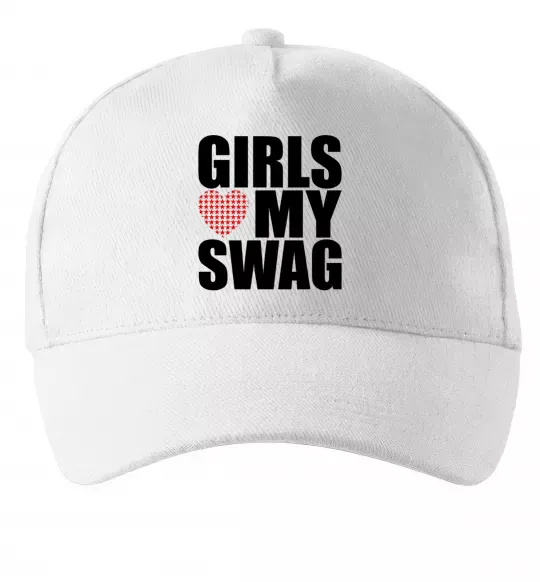 Кепка Girls love my swag Білий фото