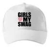 Кепка Girls love my swag Білий фото