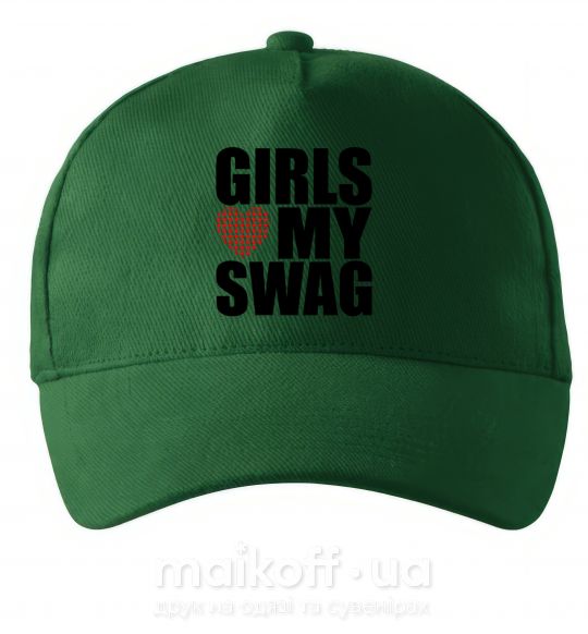 Кепка Girls love my swag Темно-зеленый фото