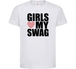 Детская футболка Girls love my swag
