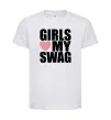 Детская футболка Girls love my swag Белый фото