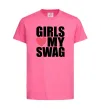 Детская футболка Girls love my swag Ярко-розовый фото
