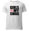 Чоловіча преміум футболка Girls love my swag Білий фото