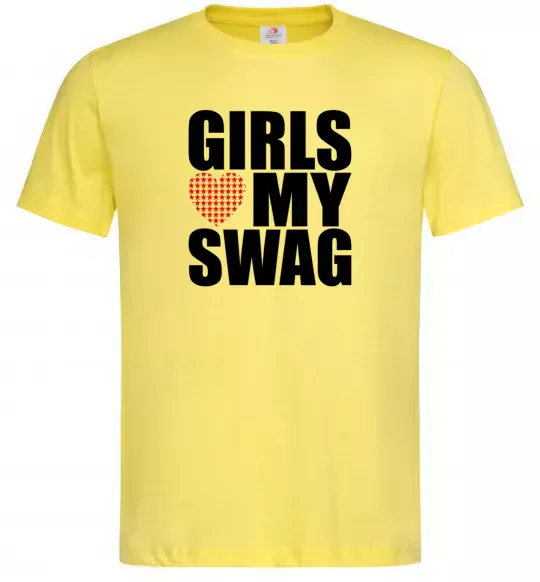Чоловіча футболка Girls love my swag Лимонний фото