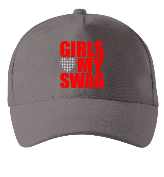 Кепка Girls love my swag Серый фото