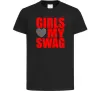 Детская футболка Girls love my swag Черный фото