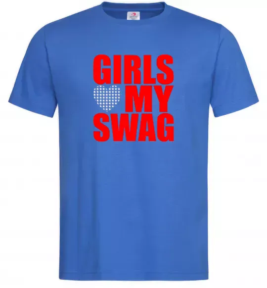 Чоловіча футболка Girls love my swag Яскраво-синій фото