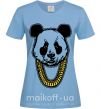 Жіноча футболка Panda swag Блакитний фото