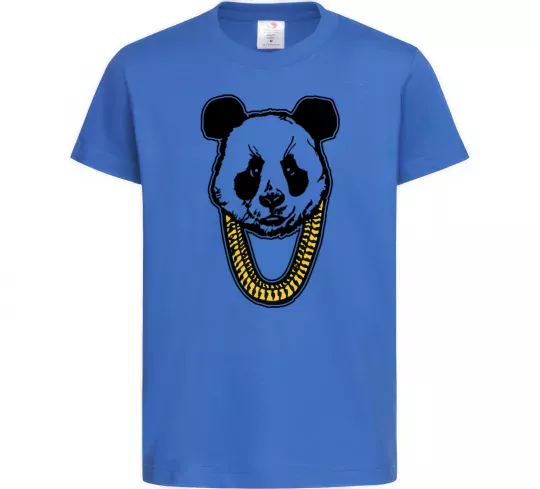 Детская футболка Panda swag Ярко-синий фото